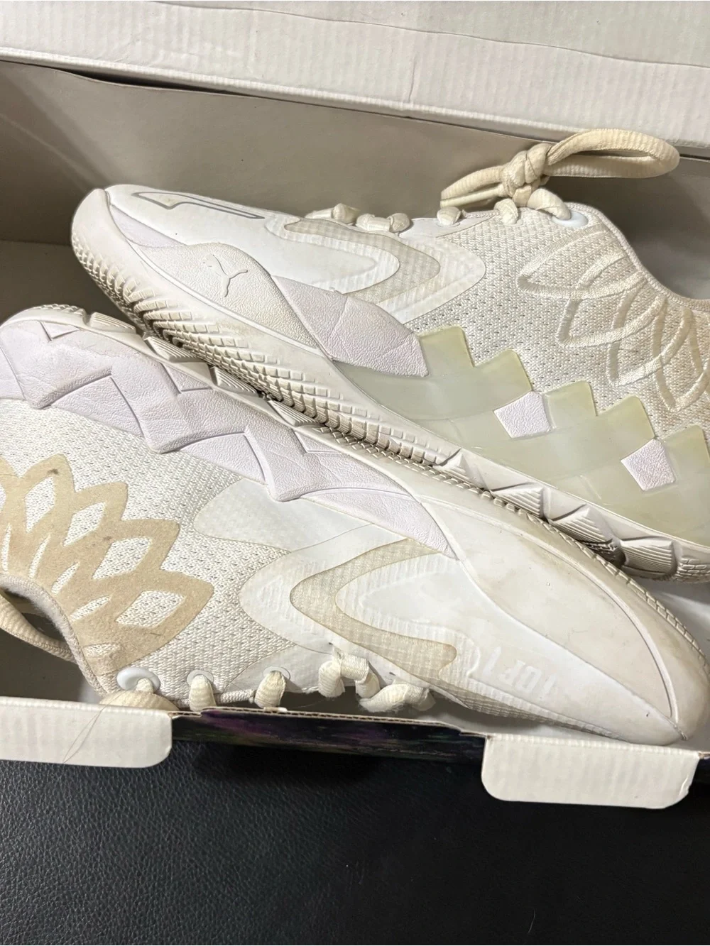 Puma Women's Cream Lace-Up Sneakers
